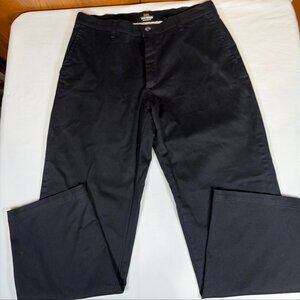 Lee Total Freedom Relaxed Fit Pants Men's 34x30 Black Cotton Blend